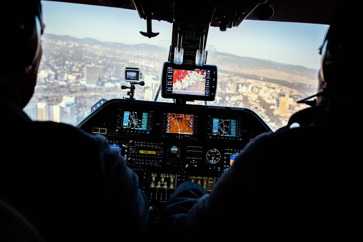 Helicopter cockpit aviation photography