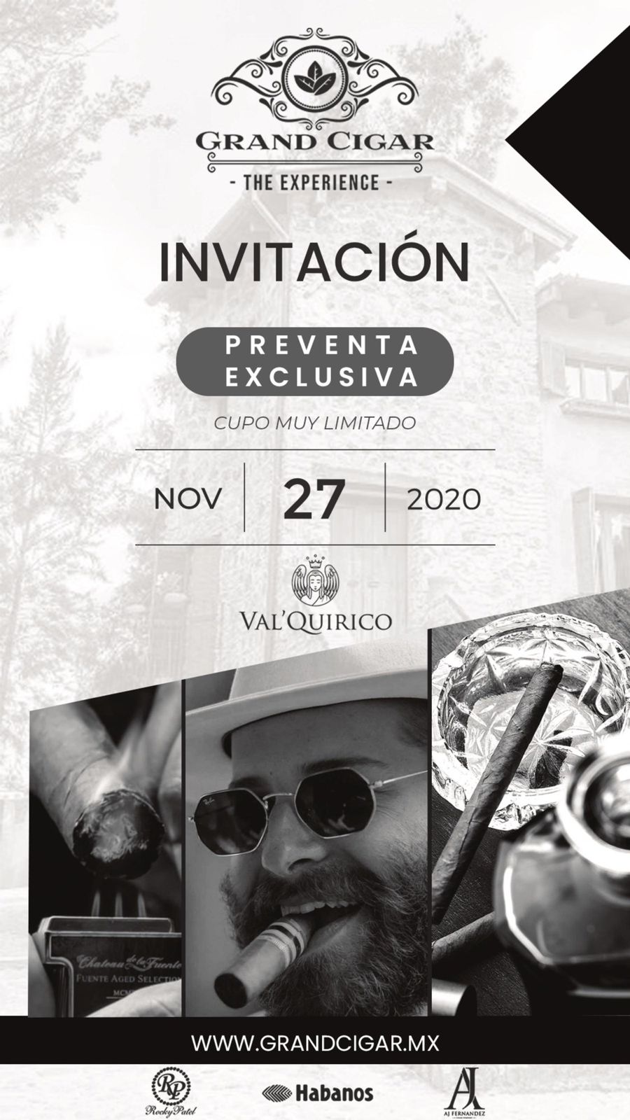 Grand Cigar experience invitation for Val'Quirico