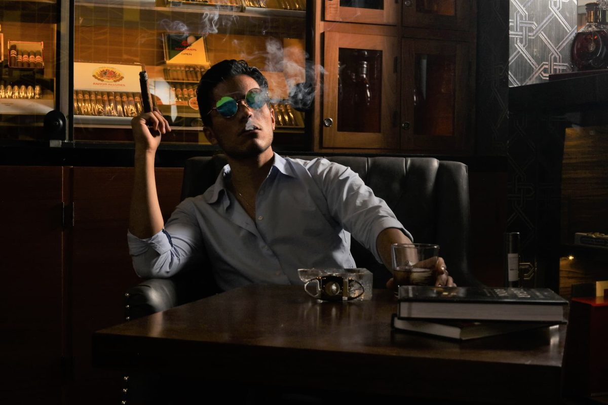 Cigar lounge lifestyle photography